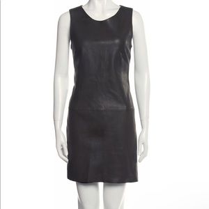 JOSEPH 100% lamb leather mini dress.